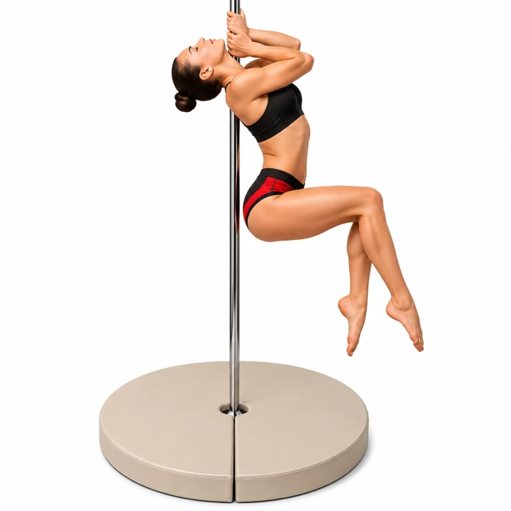 matrace na pole dance bílá skládací detail