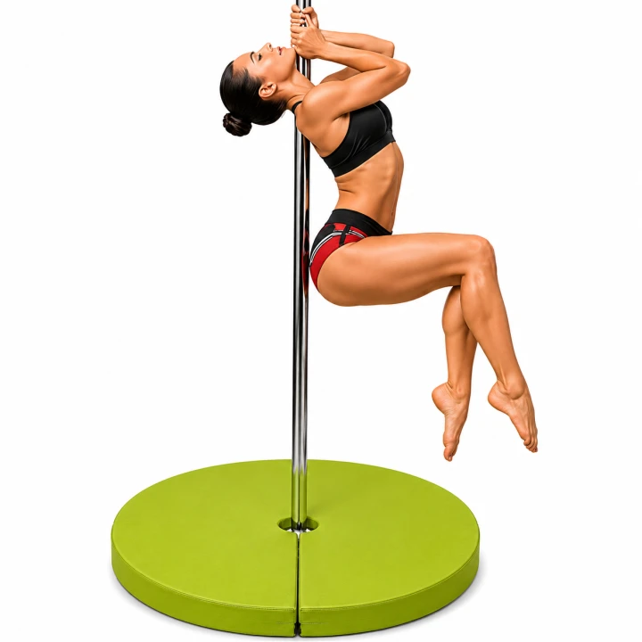 detail matrace na pole dance s koženkovým povrchem