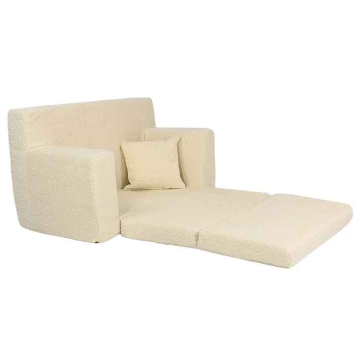 Béžová dětská sofa beránek