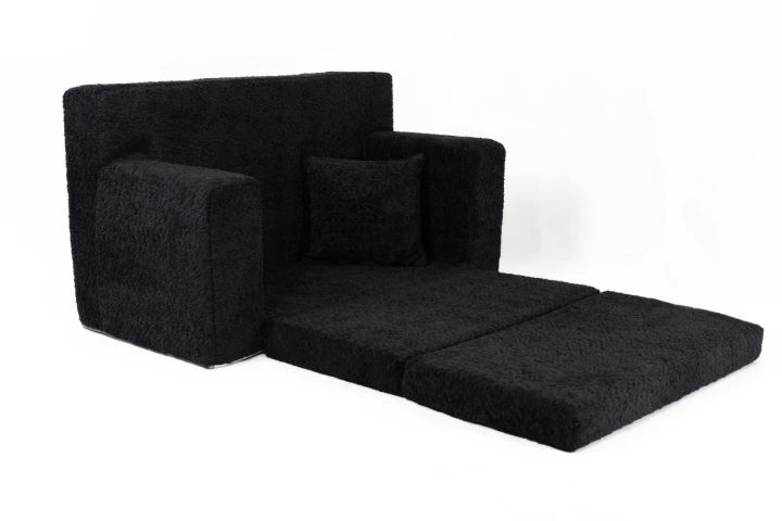 Detail černé tkaniny boucle beránek