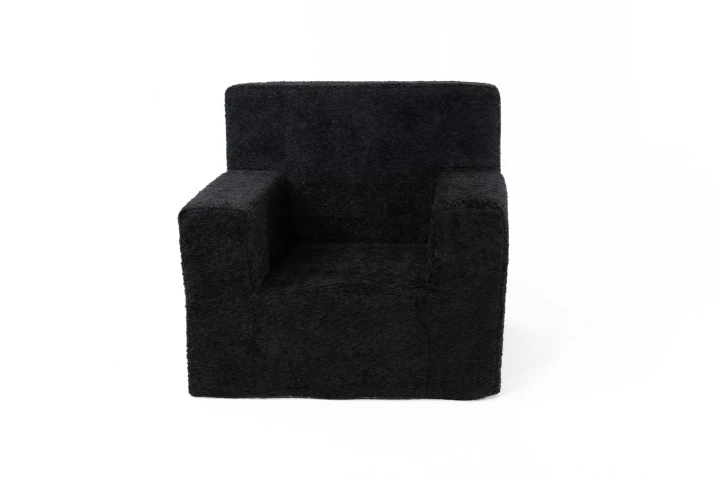 černé dětské křesílko beránek boucle