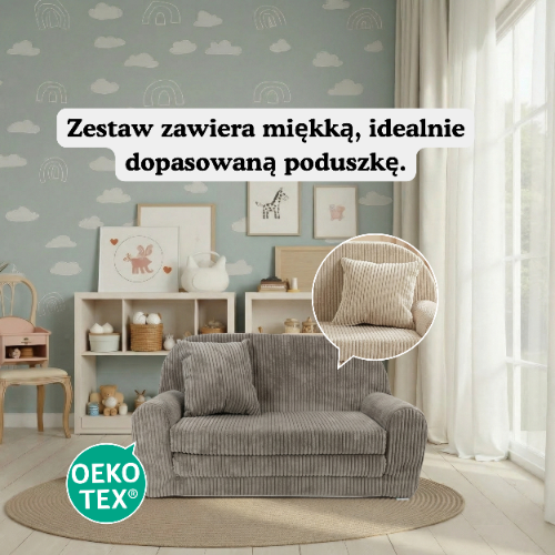 hneda mini pohovka pro batolata