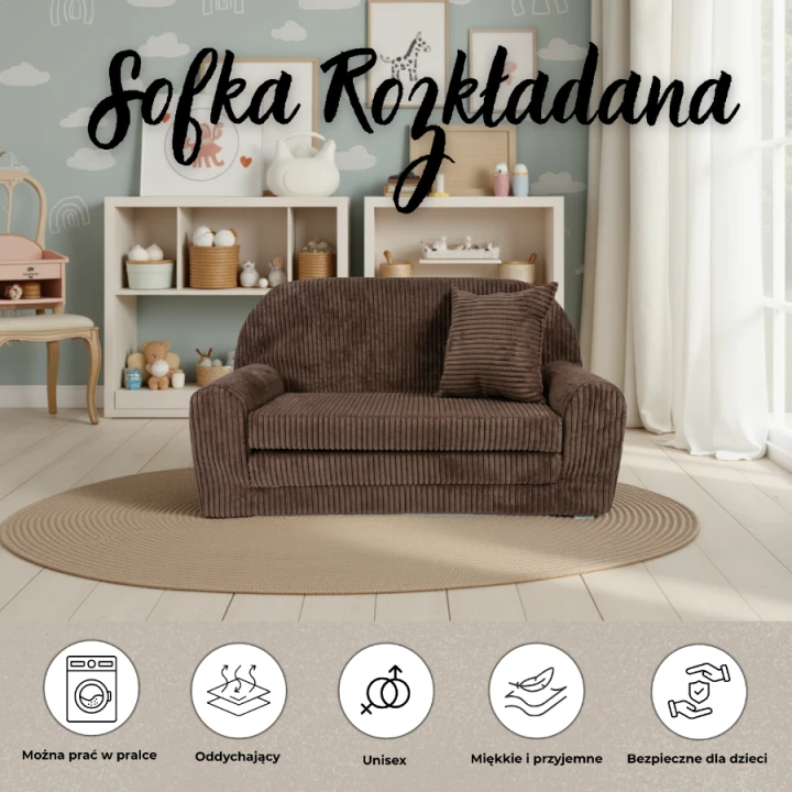 pohovka mini mansestr hneda