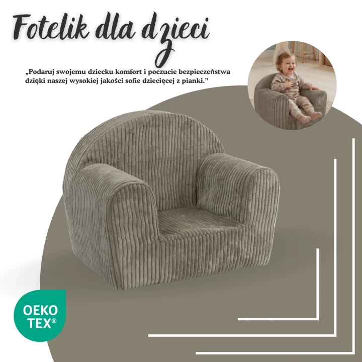 dětský koutek s hnědým křesílkem