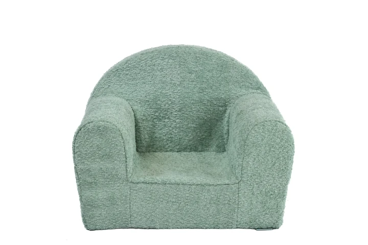 Měkké dětské křesílko boucle beránek světle zelené