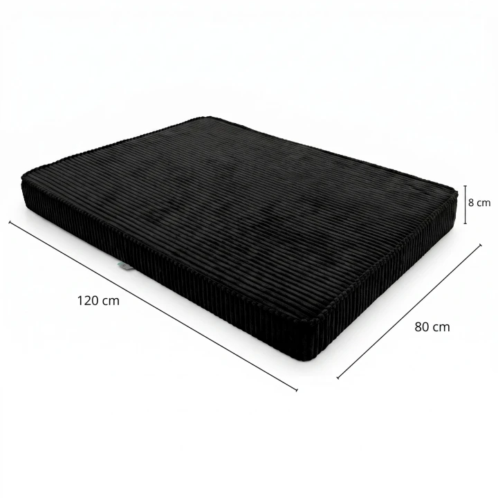 Pelíšek pro psa XL 120x80x8 cm černý