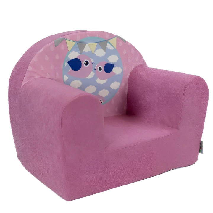 dětské křesílko bird pink